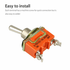 Toggle SWITCH ON/OFF Heavy Duty 15A 125V SPST 2 Terminal Car ATV Waterproof 1-10