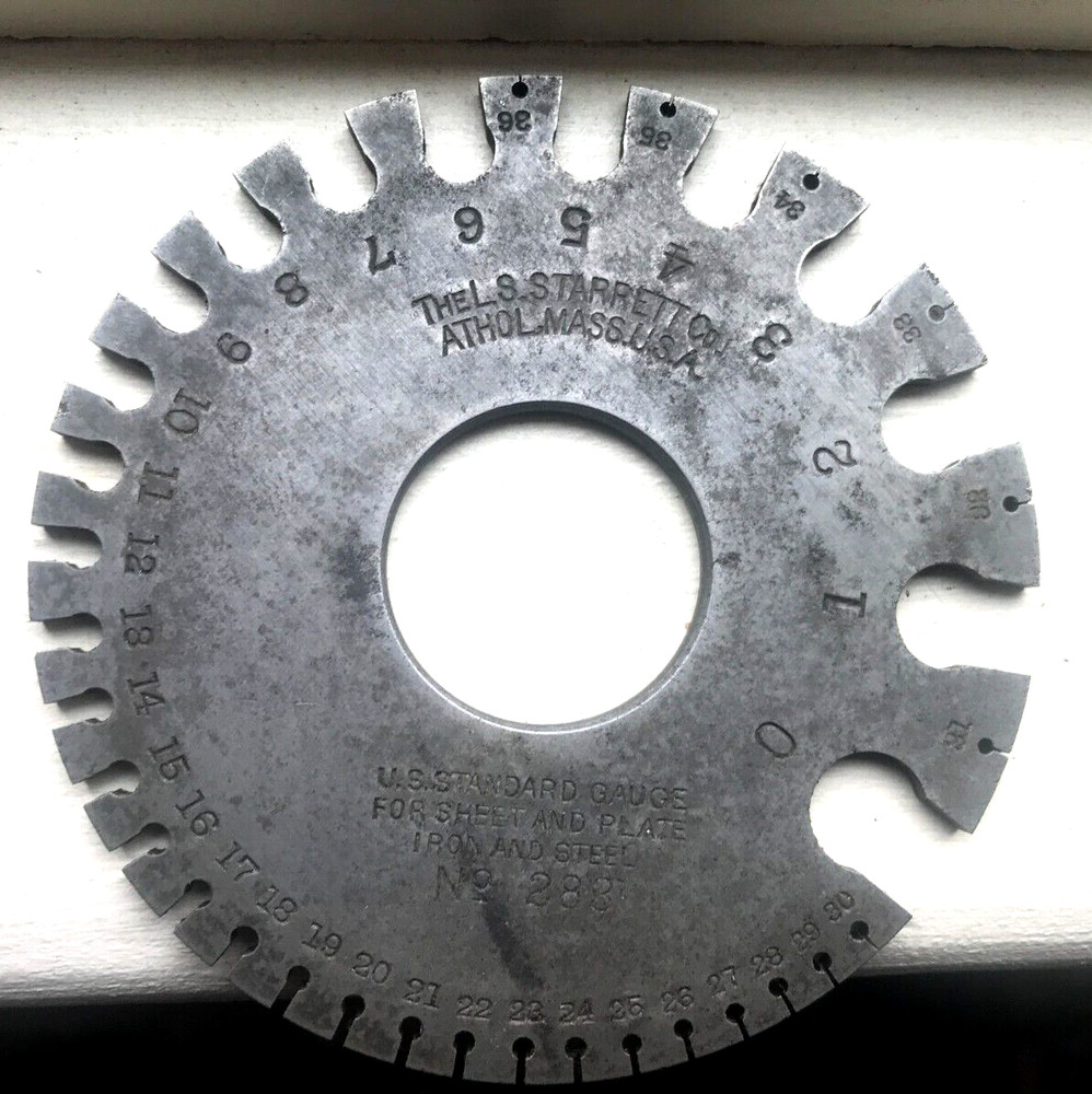 The L.S. STARRETT CO American Standard No 283 Wire Gauge 0-36 U.S.A Made