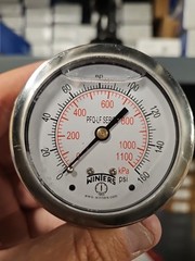 WinTers 20JN46 Liquid Filled Pressure Gauge 0 160 PSI 1100 Kpa 1/4″ NPT PFQ