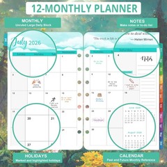 2027 Planner Refills, 2027 Daily Weekly Monthly Yearly Planner Pages, JUL 2026