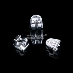 AZDENT Dental Orthodontic Brackets Braces MINI Roth.022 Hooks 345 MIM Monoblock