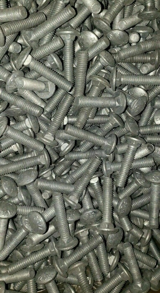 3/4-10 X 7 Carriage Bolts Hot Dipped Galvanized 10 Pieces