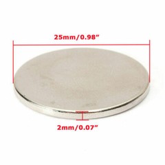 10-100PCS 25x2mm Super Strong Round Rare Earth Neodymium Magnets Magnet N35 Disc