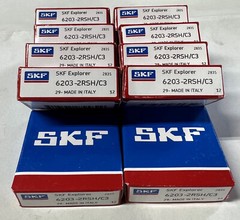 10 (Pack) 6203-2RSH C3 SKF 2 Shield Rubber Ball Bearing 17x40x12mm NEW ITALY