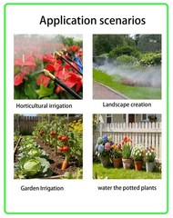 Automatic Drip Irrigation System with Adjustable Mist Sprayer for Gardens