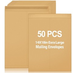 Extra Large Mailing Envelopes 14” X 18” 32lb Opaque 50 Pcs – Ideal