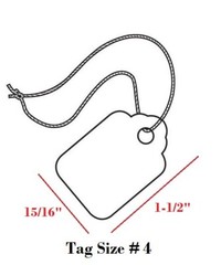 Blank White Merchandise Price Tags String Strung Jewelry Garage Sale Hang Tag