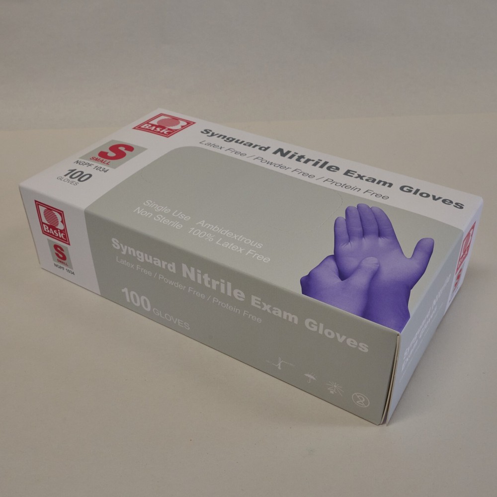 100pcs Disposable Synguard Nitrile Exam Gloves Medical Gloves Latex Powder Free