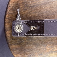 Belt Keeper w/ Hidden Handcuff Key HK-11 Hide-a-Keyper Black Leather Chrome Snap