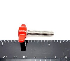 1/4″-20 x 1 1/4″ Thumb Screw T Bolts with Red Butterfly Tee Wing Knob 4 Pack