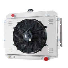 4 Row Radiator+Shroud Fan 1971-79 Dodge D100 D200 W150 W200 B300 Ramcharger V8