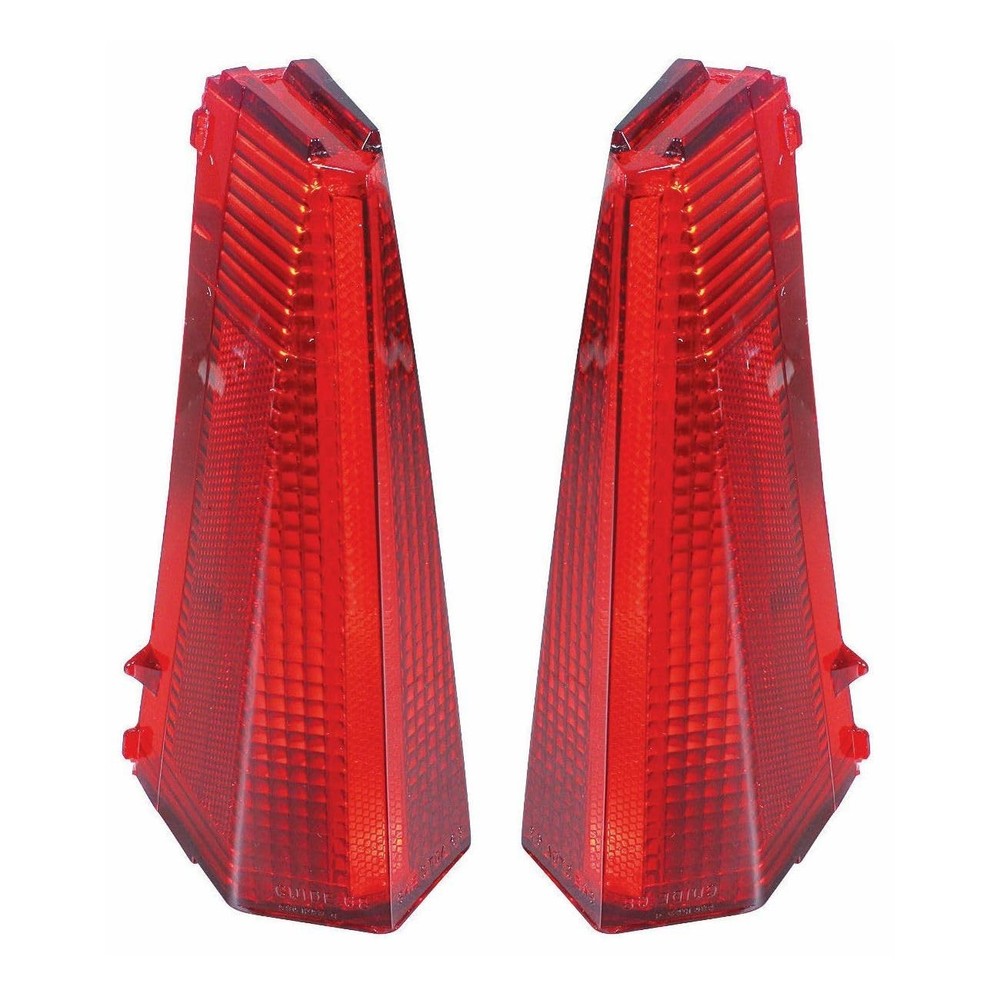 Tail Light Fin Lamp Lens Set Left Right Rear Cadillac Eldorado 1969 2pcs Plastic