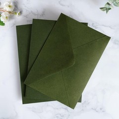 50 PCS/Pack A7 Envelopes, 5.25 x 7.25” Olive Green 5×7 Envelopes for Wedding…