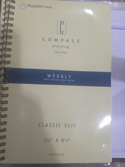 Franklin Covey Easy Plan Wire-Bound Weekly Planner Leather Brown 5.5″x 8.5″