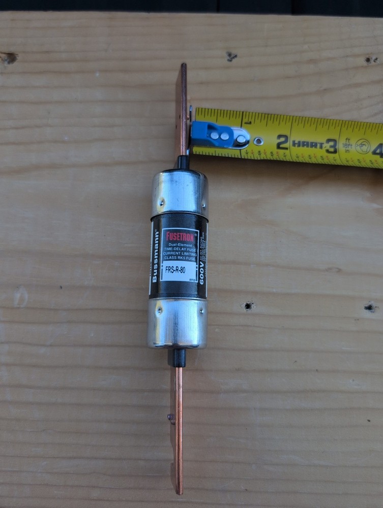 Cooper Bussmann FRN-R-80 Fusetron Time Delay Fuse 80A 600V