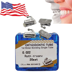 80Pcs Dental Orthodontic Buccal Tubes Roth MBT 022 1st 2nd Molar Bracket 20sets