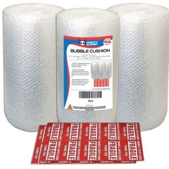 3 Pack Bubble Cushioning Wrap Rolls, Air Bubble, 12 Inch x 72 Feet Total