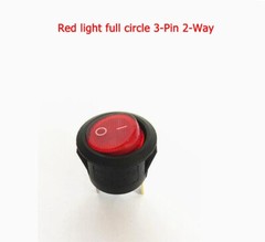 KCD1 Round Power Button Switch With Light 2/3/4/6-Pin 2/3-Way OFF/NO Hole 20MM