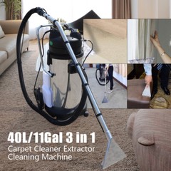 40L 3in1 Commercial Carpet Cleaning Machine,Steam Vacuum Cleaner Extractor