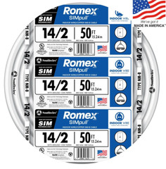 Romex Roll 14-2 AWG Guage NM-B Indoor Electrical Copper Wire Cable w Ground