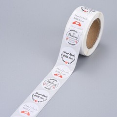 Hand Made with love labels stickers 500 each per roll Great for Orders