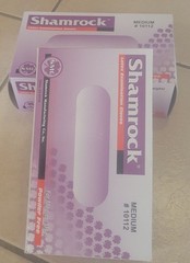 2-Pk Shamrock Latex Powder Free Exam Gloves 100 Count each Size Medium #10112