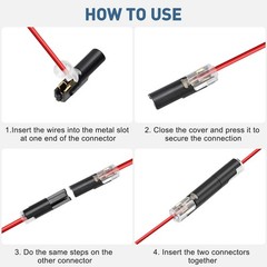 80 PCS Plug-In Quick Wire Connectors, Reusable Clamp Terminal Blocks for Cables