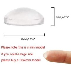 Self-Adhesive Clear Rubber Feet Tiny Bumpons 0.25″ in Diameter x 0.079″ Height
