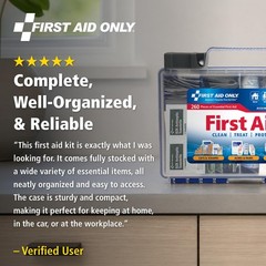 First Aid Kit, OSHA Compliant, 260 Pc for 50 People, Home/Car/Work