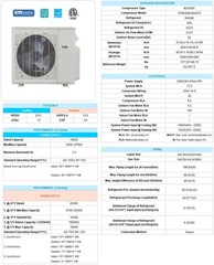 22 SEER Tri Zone Ductless Mini Split Air Conditioner Heat Pump, Ceiling cassette