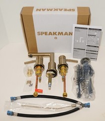 SPEAKMAN NEO SB-1021-E-BBZ WIDESPREAD 2 HANDLE BATHROOM FAUCET BRUSHED BRONZE