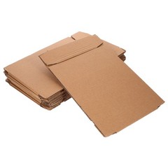 10Pcs Portable Khaki Corrugated Cardboard Boxes for Shipping and Storage Needs