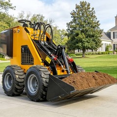 13.5HP Mini Skid Steer Loader Stand-On Loader RATO Gas Engine Bucket Free Ship