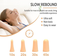 Flesh Color Foam Ear Plugs for Sleeping – 60 Pairs 38Db SNR Noise Reduction Earp