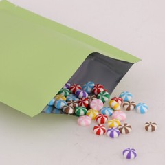 100x Matte Gold White Green Silver Foil Mylar Open Fill Bags 8x12cm 3×4.75in