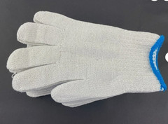 (12 Pairs) Natural White String Grip Knit Cotton Work Gloves LARGE