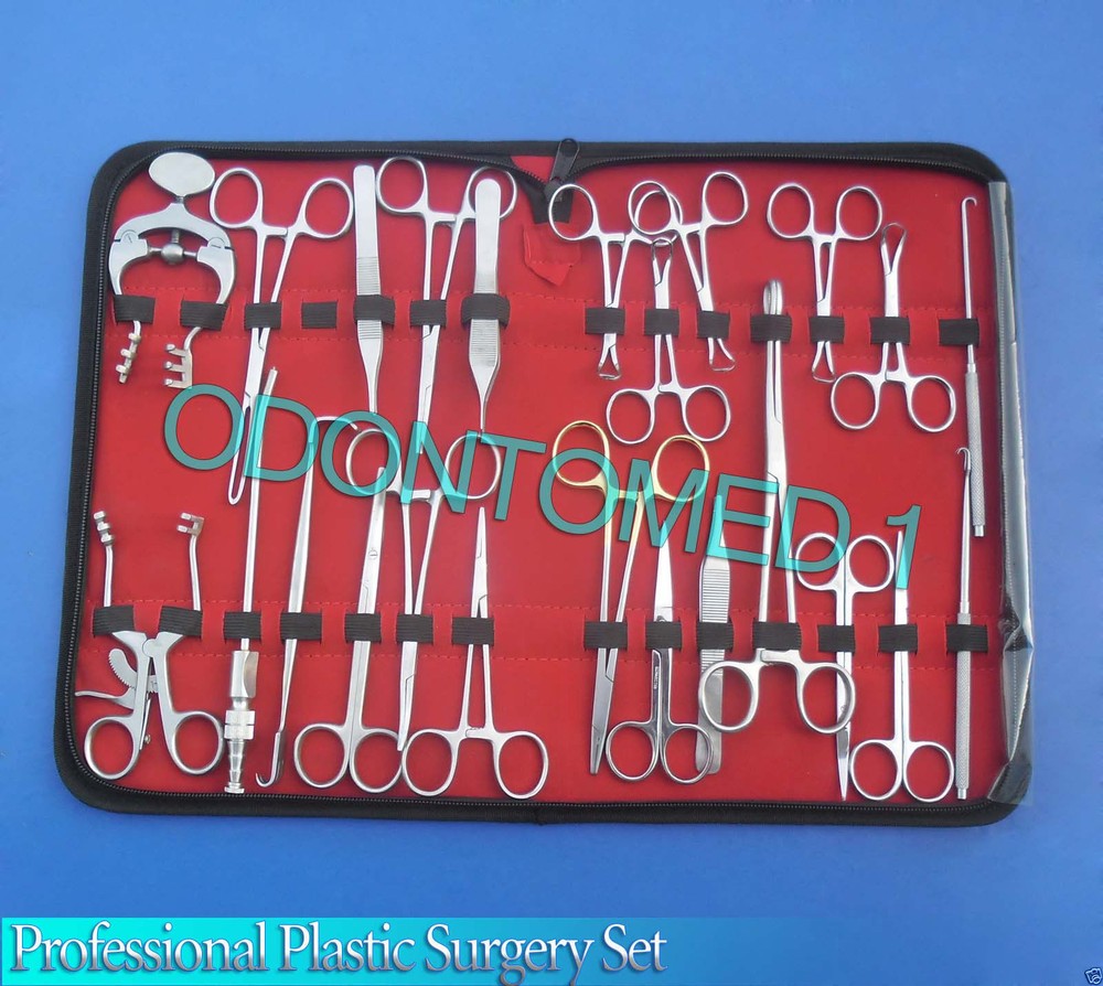 36 PCS PROFESSIONAL PLASTIC SURGERY SET SURGICAL INSTRUMENTS