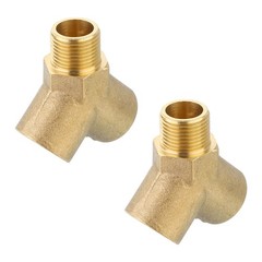 2pcs Brass Tee Pipe Fitting G3/8″ x 3/8″ x 3/8″ 3 Way Y-Connector