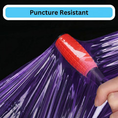 8 Rolls Cast Hand Stretch Wrap 18″ x 1500′ 47 Gauge, Tinted Purple Shrink Film