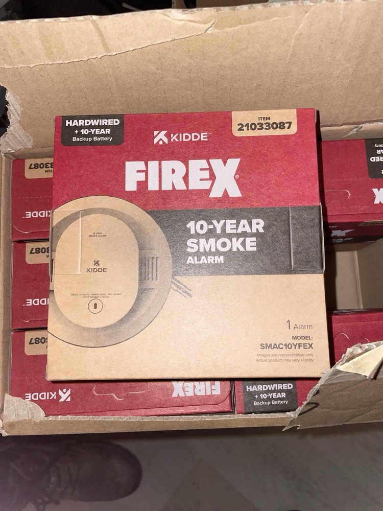 7 Kidde Firex 21033087 SMAC10YFEX Smoke Alarm Hardwired & Battery APR 2026