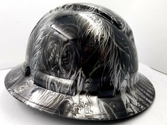 Hard Hat custom hydro dipped , OSHA approved FULL BRIM , IRON MAIDEN EDDIE NEW