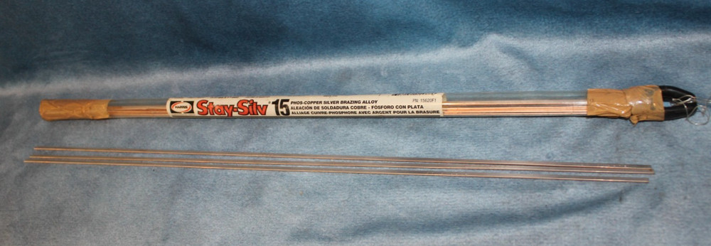 Harris Stay Silv 15 15% .050″ X 1/8″ Silver Brazing Alloy Rods (Lot of 3 Rods)