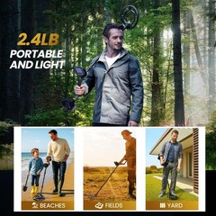 Upgraded Metal Detector for Adults Professional – High Accuracy Gold Finder with
