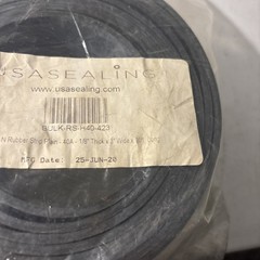 USA Sealing Bulk-Rs-H40-423 Rubberstrip, Buna-N, 10Ftl, 3Inw, Bulk-Rs-H40-423