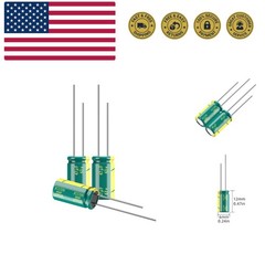 10-Pack 63V 47uF Quality Low ESR Electrolytic Capacitors 6x12mm 0.24×0.47in,…