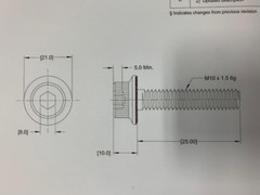 M10 X 25mm Socket Head Flange Cap Screws Class 100 Black BN1392