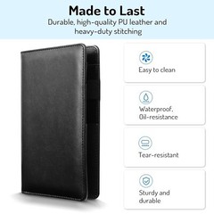 Server Book with 2 Zipper Pockets Leather Server Books for Waitress