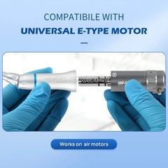 10 Dental Low Speed Handpiece 1:1 Contra Angle Push Button fit FG 1.6mm Burs USA