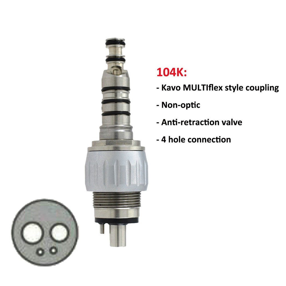Dental Kavo MULTIflex Coupling 4 6 Hole LED 6 Pin Fiber Optic 465RN