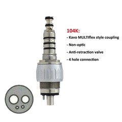 Dental Kavo MULTIflex Coupling 4 6 Hole LED 6 Pin Fiber Optic 465RN